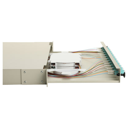 Equip LWL-Spleißkasten 12-Port LC-Duplex OM3 1U komplett gr