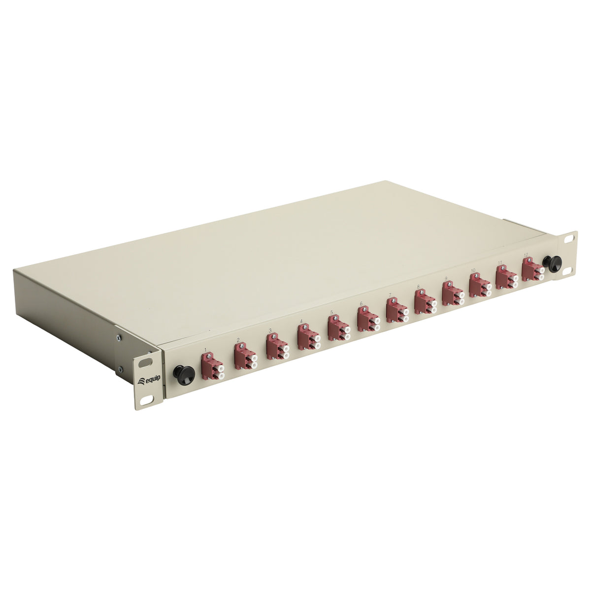 Equip LWL-Spleißkasten 12-Port LC-Duplex OM4 1U komplett gr