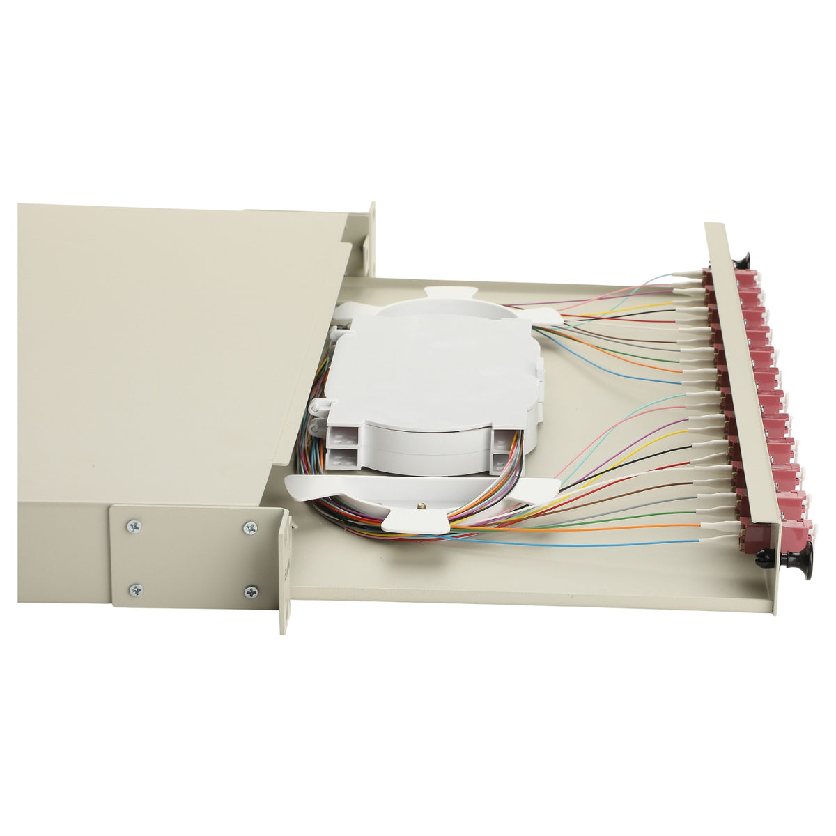 Equip LWL-Spleißkasten 12-Port LC-Duplex OM4 1U komplett gr