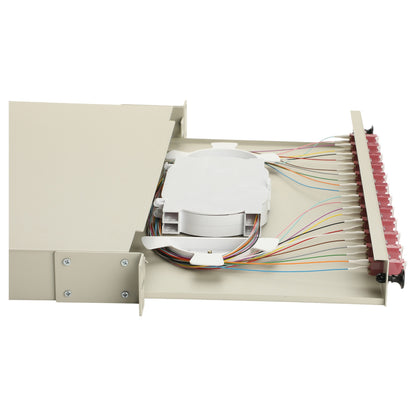Equip LWL-Spleißkasten 12-Port LC-Duplex OM4 1U komplett gr