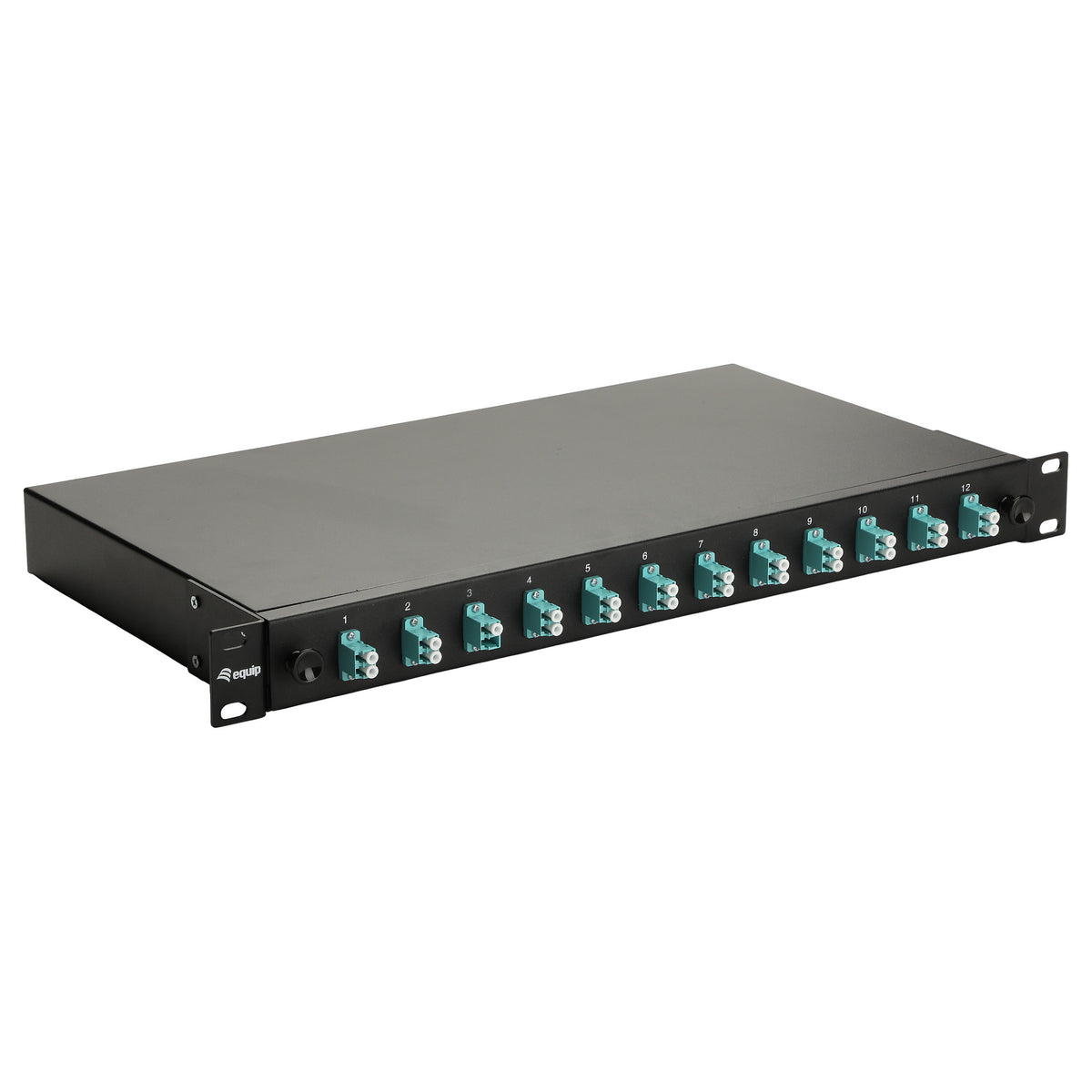 Equip LWL-Spleißkasten 12-Port LC-Duplex OM3 1U komplett sw