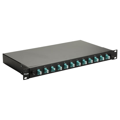 Equip LWL-Spleißkasten 12-Port LC-Duplex OM3 1U komplett sw