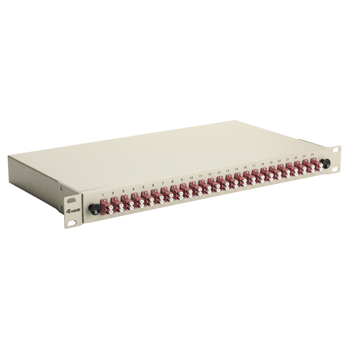 Equip LWL-Spleißkasten 24-Port LC-Duplex OM4 1U komplett gr