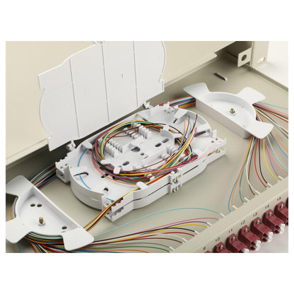 Equip LWL-Spleißkasten 24-Port LC-Duplex OM4 1U komplett gr