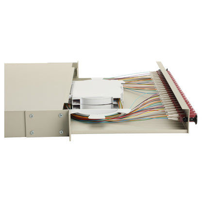 Equip LWL-Spleißkasten 24-Port LC-Duplex OM4 1U komplett gr