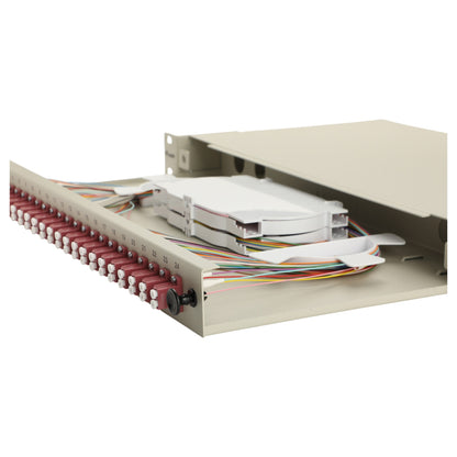 Equip LWL-Spleißkasten 24-Port LC-Duplex OM4 1U komplett gr