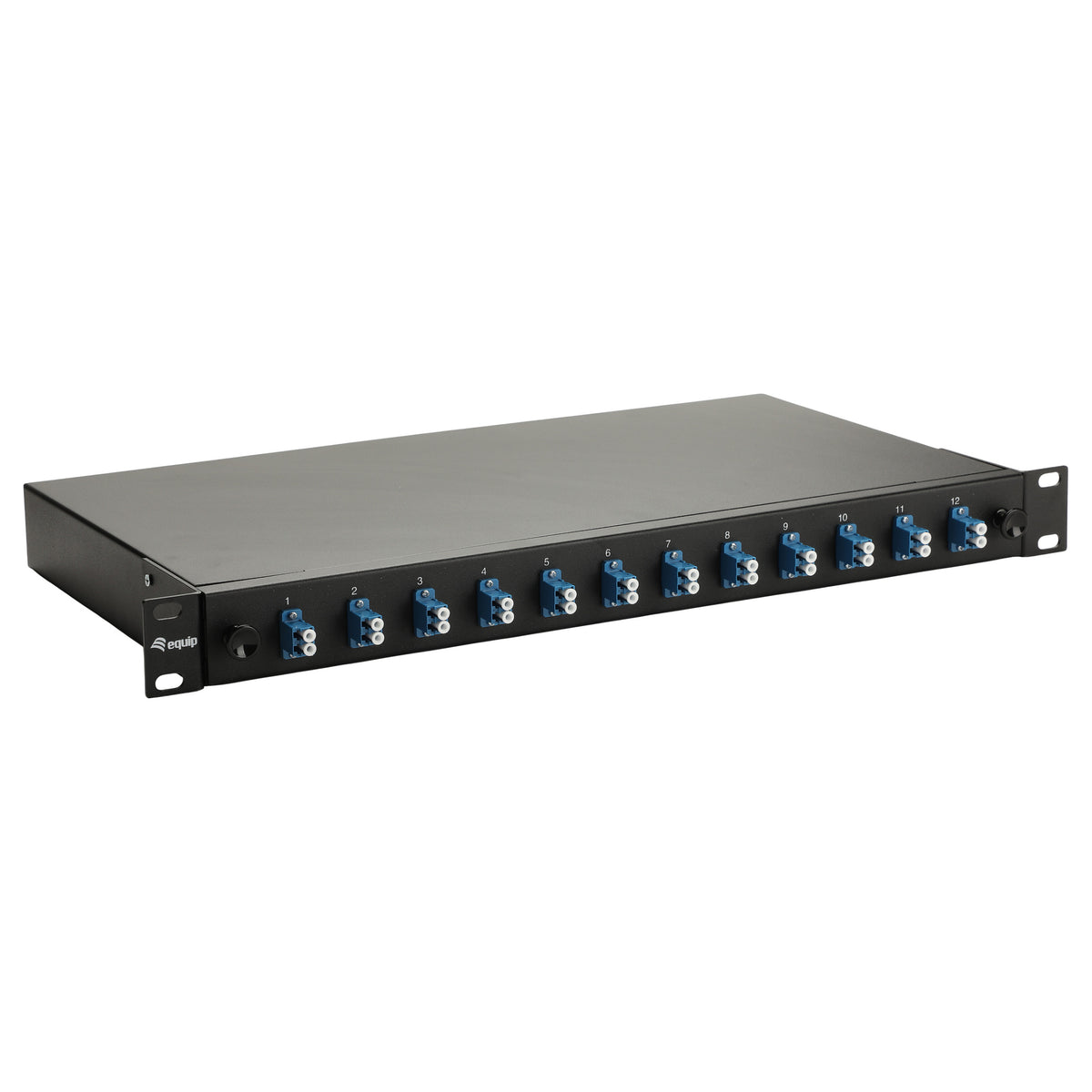Equip LWL-Spleißkasten 12-Port LC-Duplex OS2 1U komplett sw