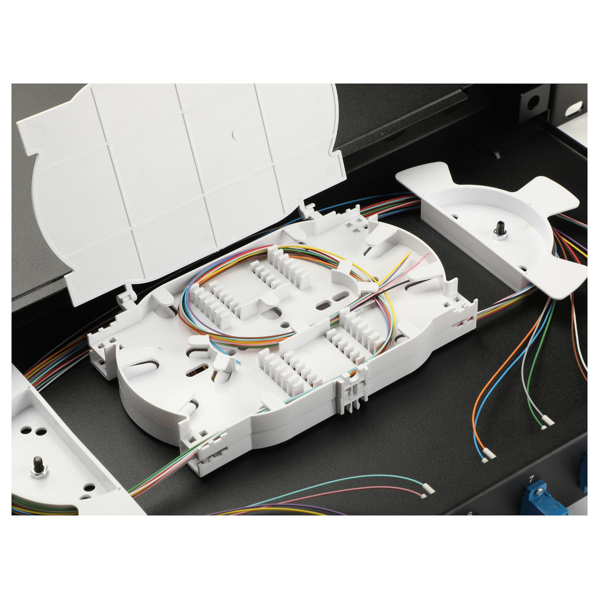 Equip LWL-Spleißkasten 12-Port LC-Duplex OS2 1U komplett sw