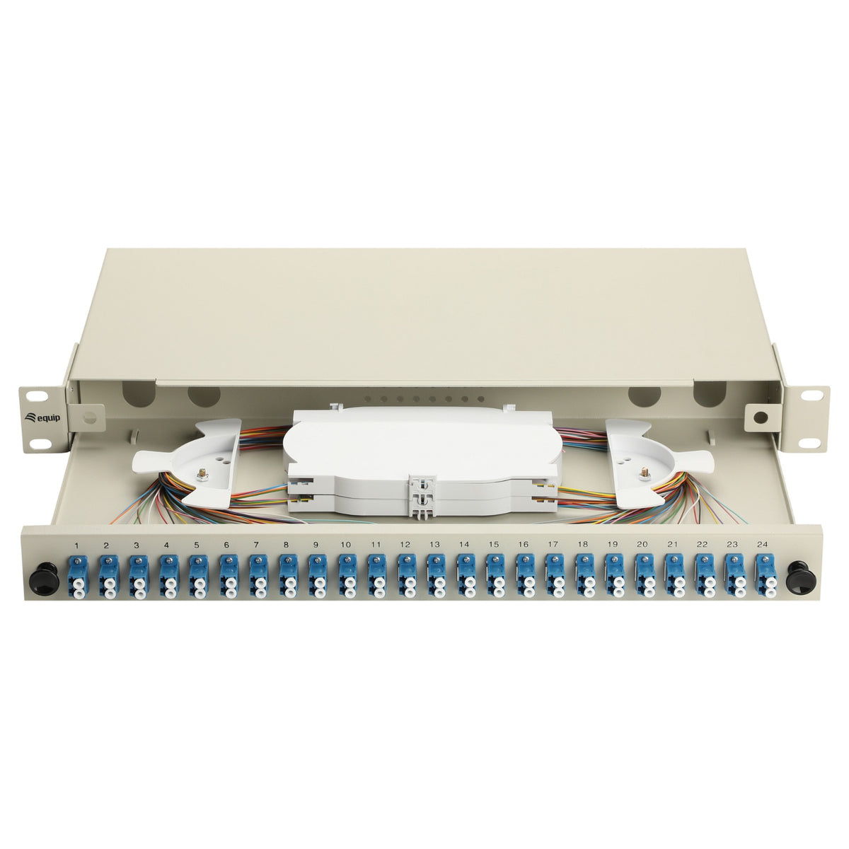 Equip LWL-Spleißkasten 24-Port LC-Duplex OS2 1U komplett gr