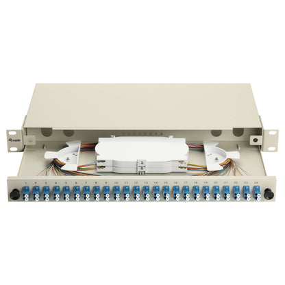 Equip LWL-Spleißkasten 24-Port LC-Duplex OS2 1U komplett gr