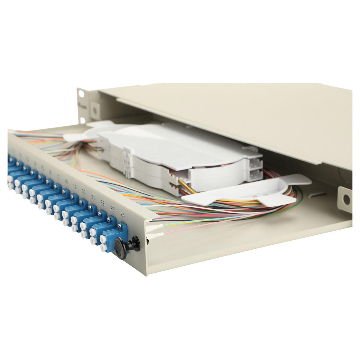 Equip LWL-Spleißkasten 24-Port LC-Duplex OS2 1U komplett gr