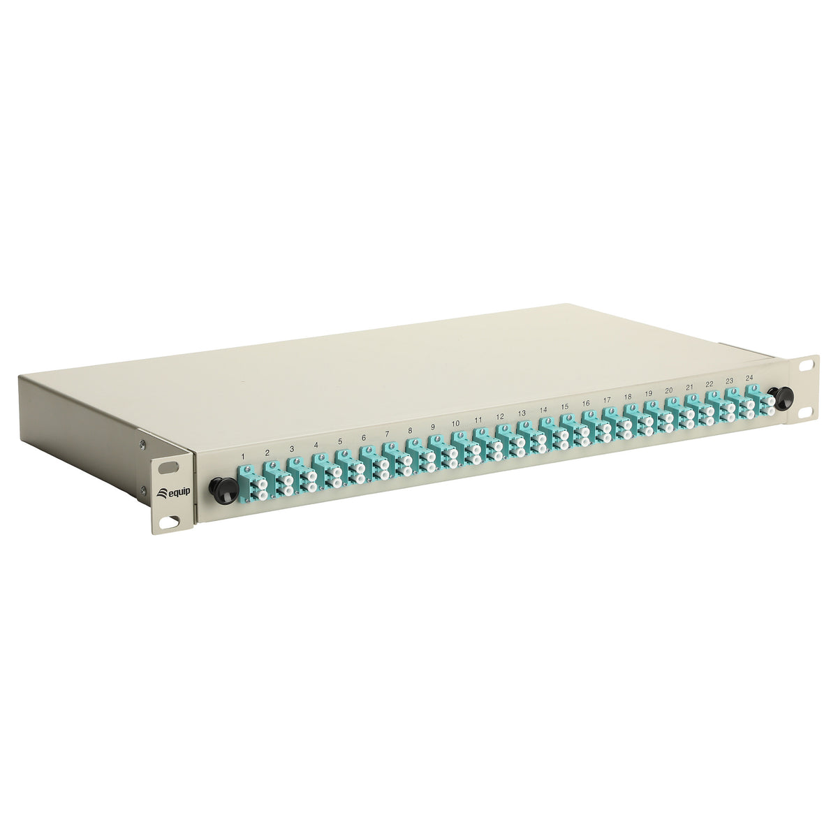 Equip LWL-Spleißkasten 24-Port LC-Duplex OM3 1U komplett gr