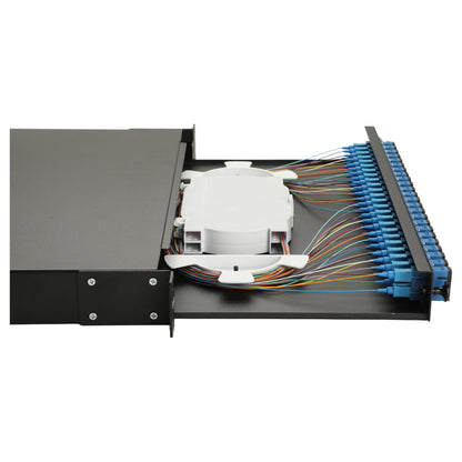 Equip LWL-Spleißkasten 24-Port SC-Duplex OS2 1U komplett sw