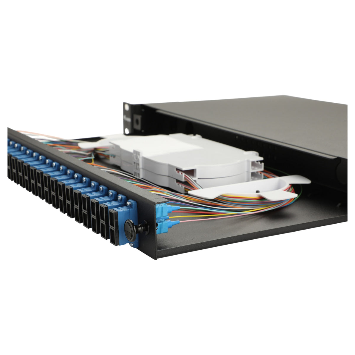 Equip LWL-Spleißkasten 24-Port SC-Duplex OS2 1U komplett sw