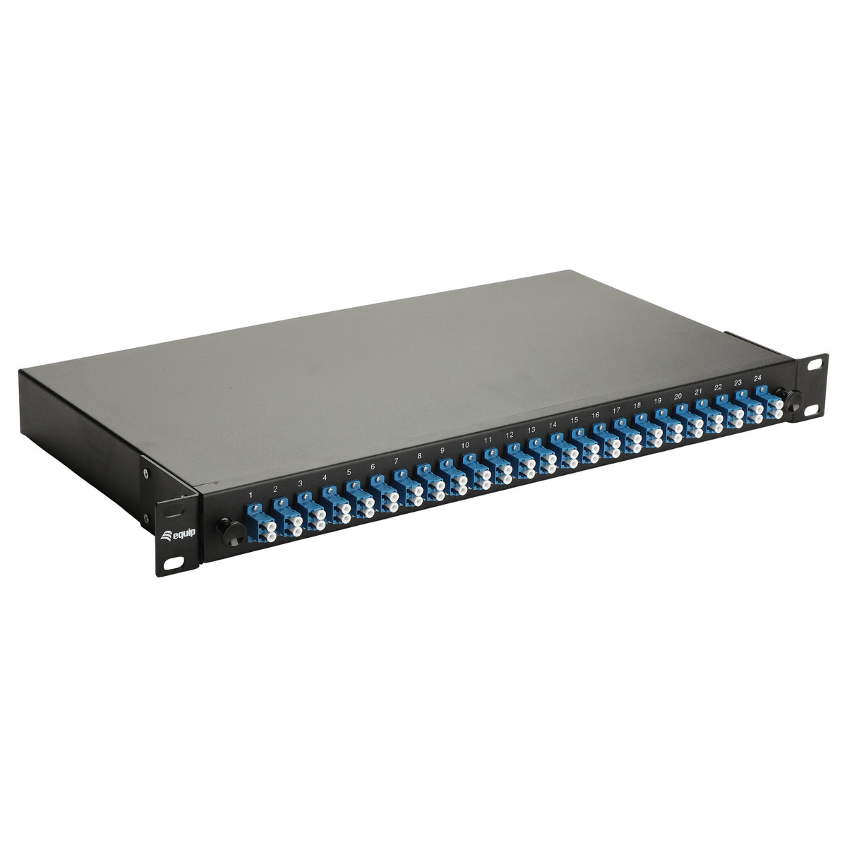 Equip LWL-Spleißkasten 24-Port LC-Duplex OS2 1U komplett sw