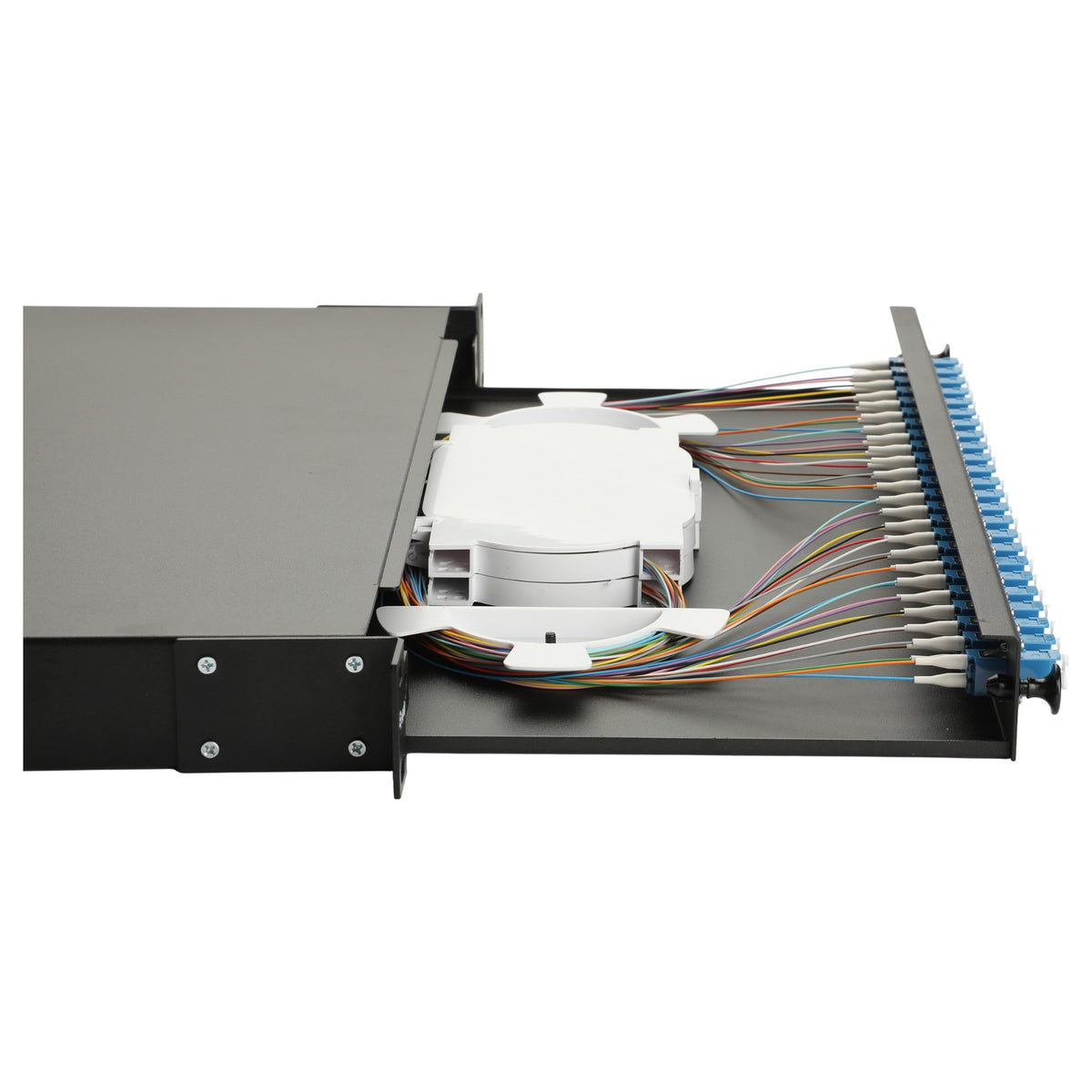 Equip LWL-Spleißkasten 24-Port LC-Duplex OS2 1U komplett sw