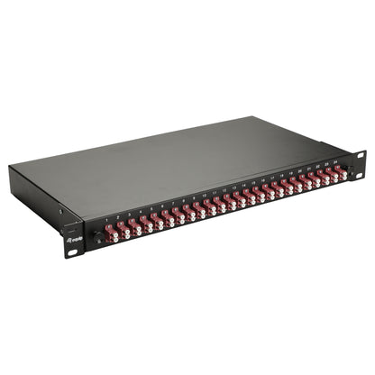 Equip LWL-Spleißkasten 24-Port LC-Duplex OM4 1U komplett sw