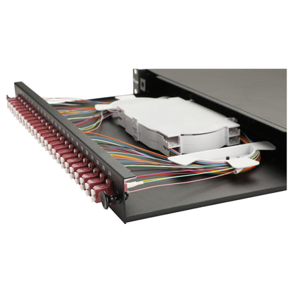 Equip LWL-Spleißkasten 24-Port LC-Duplex OM4 1U komplett sw