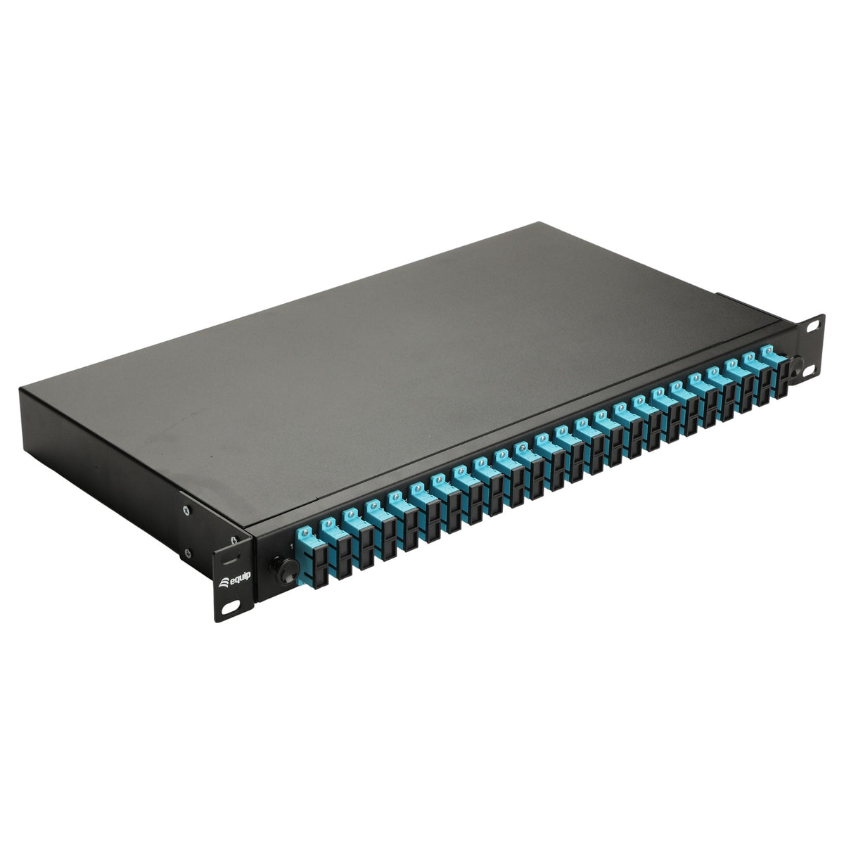 Equip LWL-Spleißkasten 24-Port SC-Duplex OM3 1U komplett sw