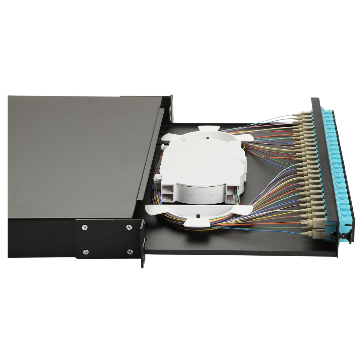 Equip LWL-Spleißkasten 24-Port SC-Duplex OM3 1U komplett sw