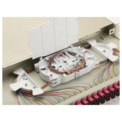 Equip LWL-Spleißkasten 24-Port SC-Duplex OM4 1U komplett gr