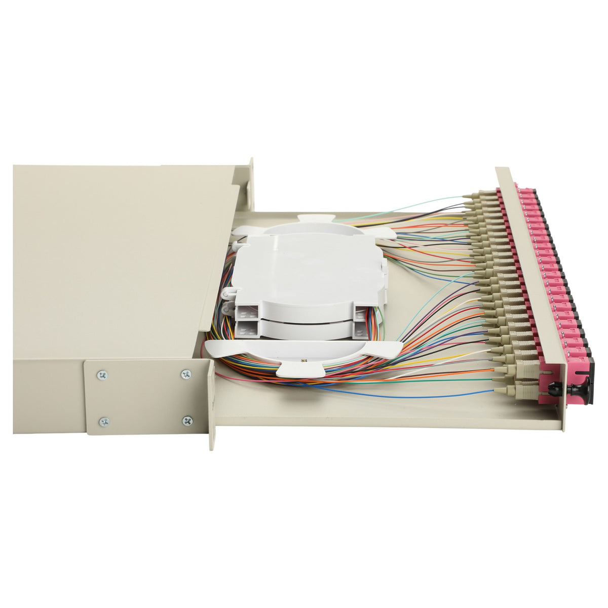 Equip LWL-Spleißkasten 24-Port SC-Duplex OM4 1U komplett gr