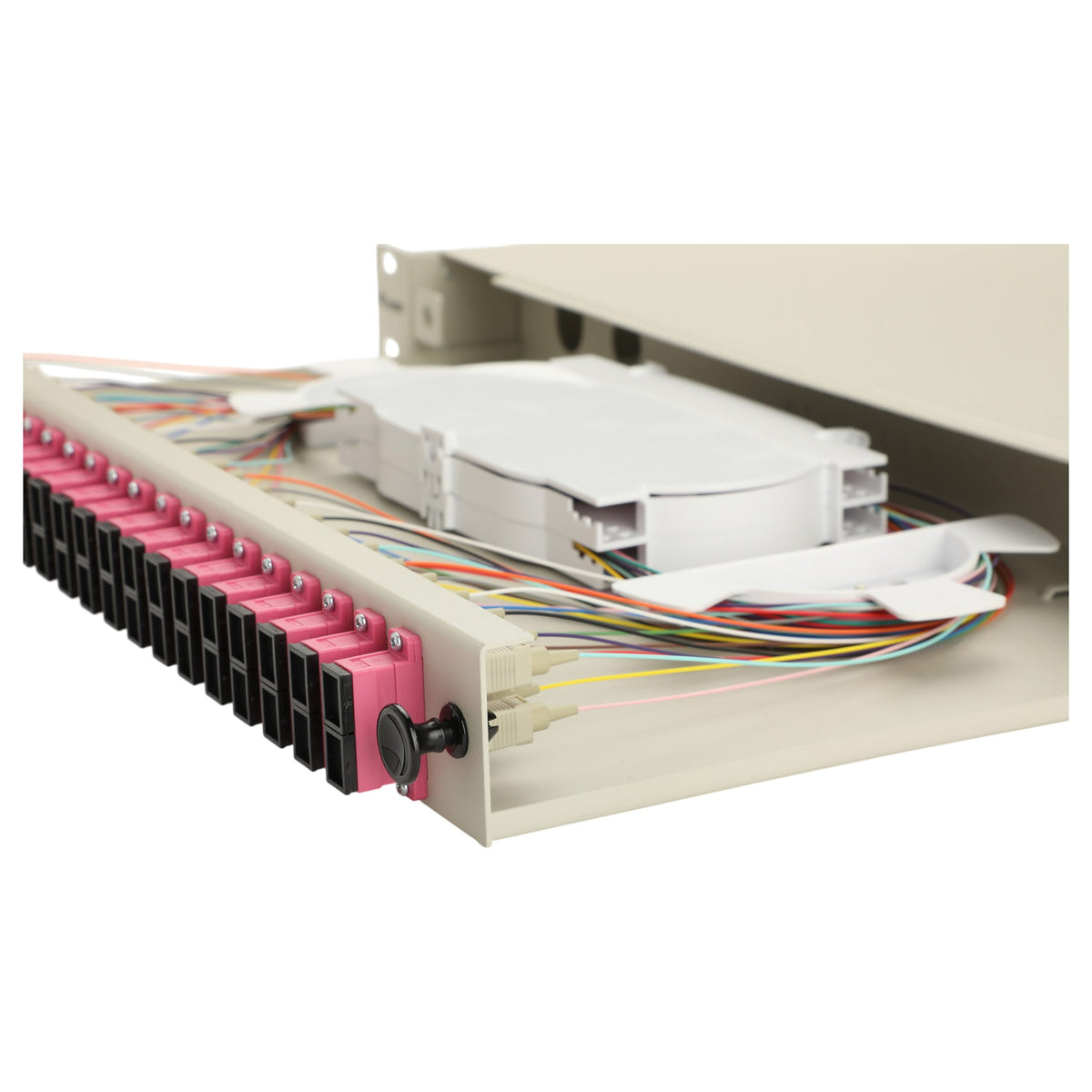 Equip LWL-Spleißkasten 24-Port SC-Duplex OM4 1U komplett gr