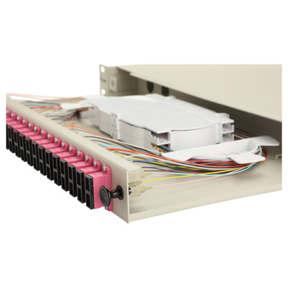 Equip LWL-Spleißkasten 24-Port SC-Duplex OM4 1U komplett gr