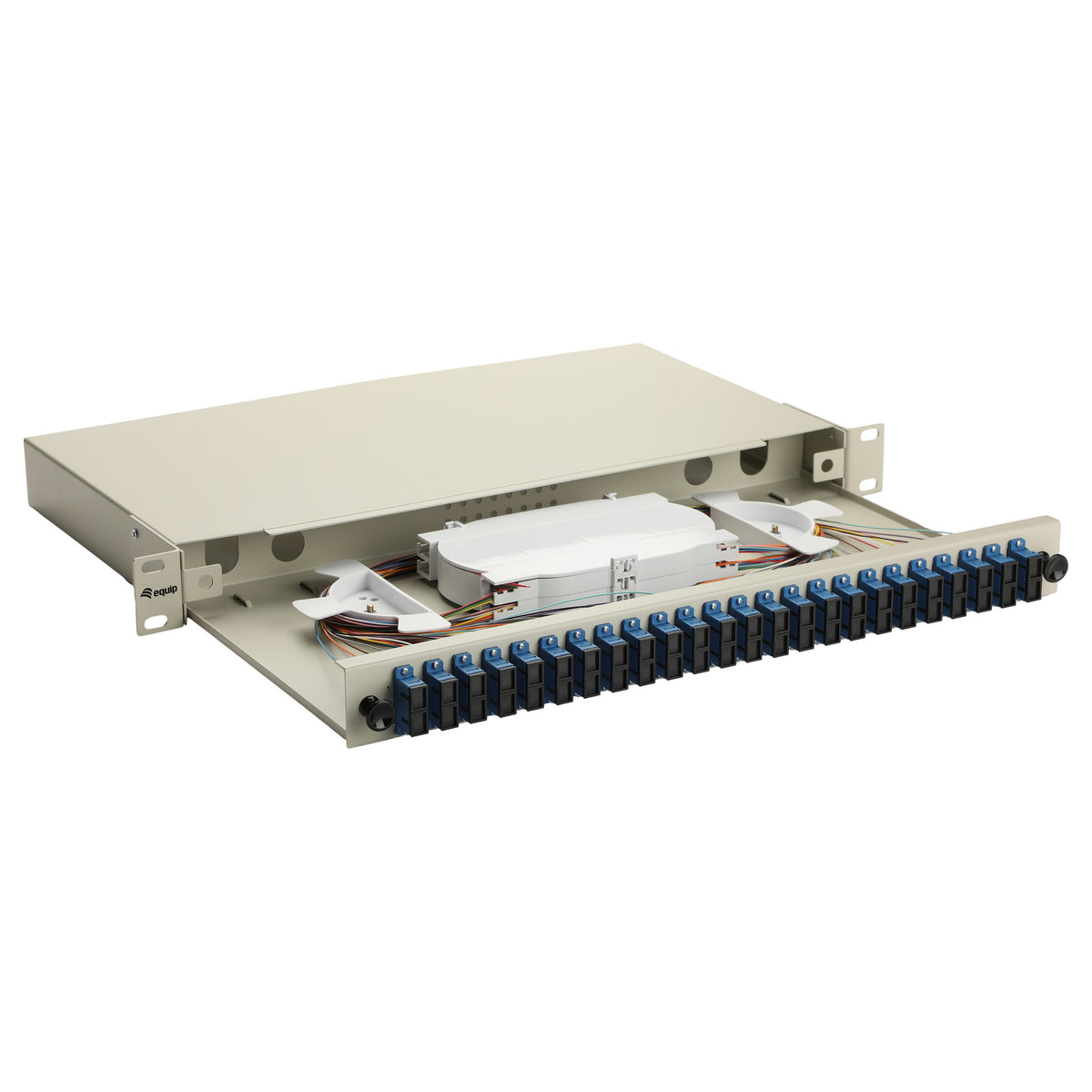 Equip LWL-Spleißkasten 24-Port SC-Duplex OS2 1U komplett gr