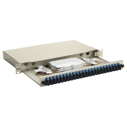 Equip LWL-Spleißkasten 24-Port SC-Duplex OS2 1U komplett gr