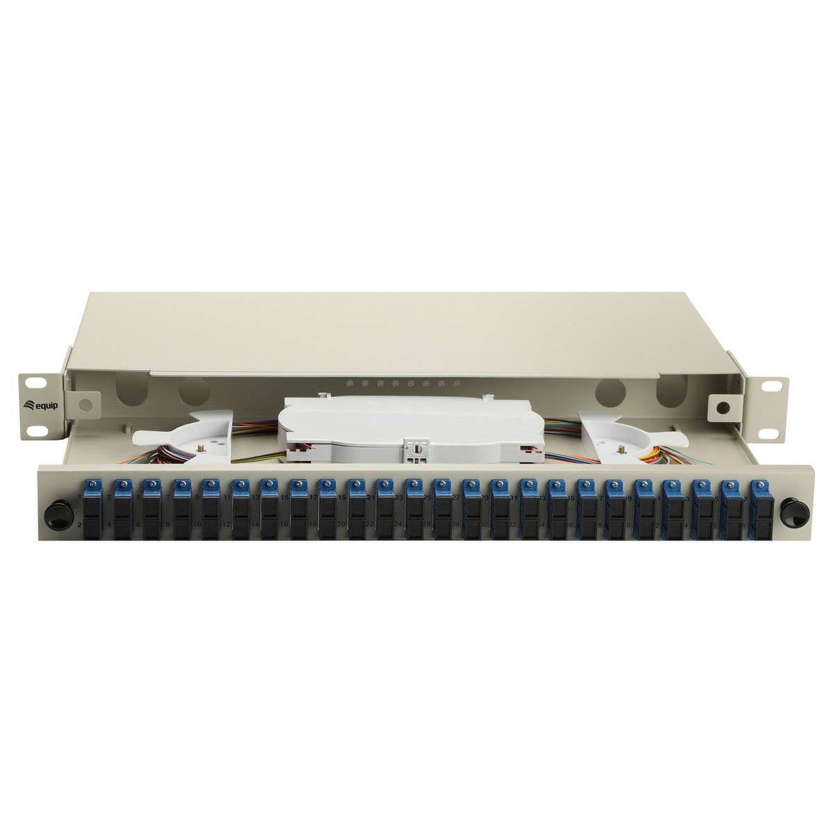 Equip LWL-Spleißkasten 24-Port SC-Duplex OS2 1U komplett gr