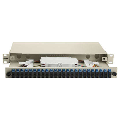 Equip LWL-Spleißkasten 24-Port SC-Duplex OS2 1U komplett gr