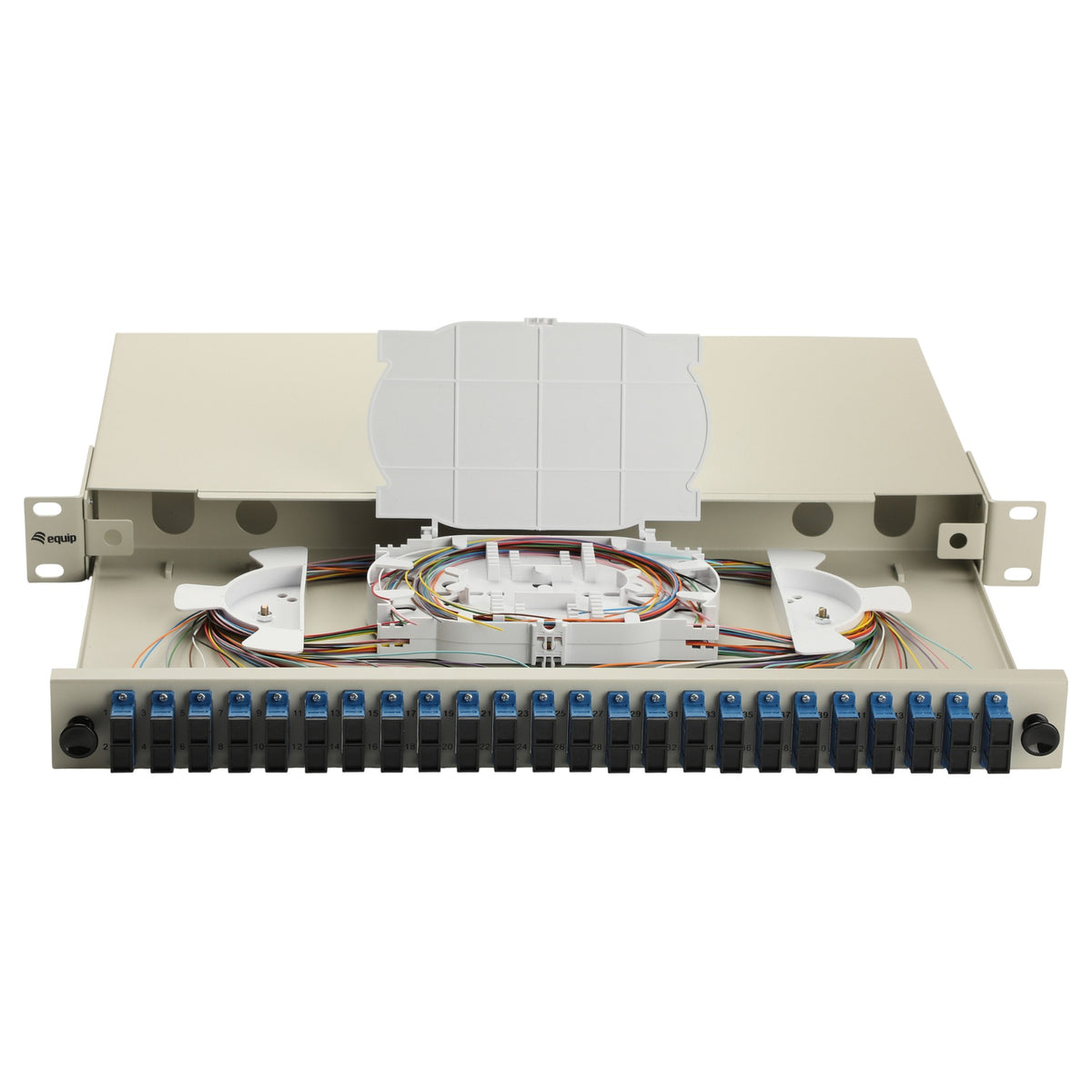 Equip LWL-Spleißkasten 24-Port SC-Duplex OS2 1U komplett gr