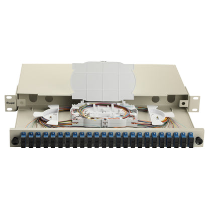 Equip LWL-Spleißkasten 24-Port SC-Duplex OS2 1U komplett gr