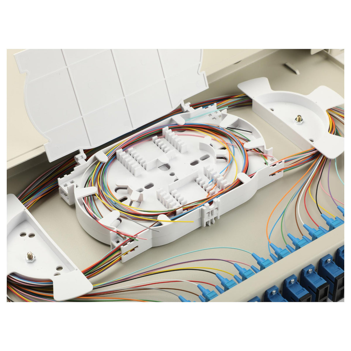 Equip LWL-Spleißkasten 24-Port SC-Duplex OS2 1U komplett gr