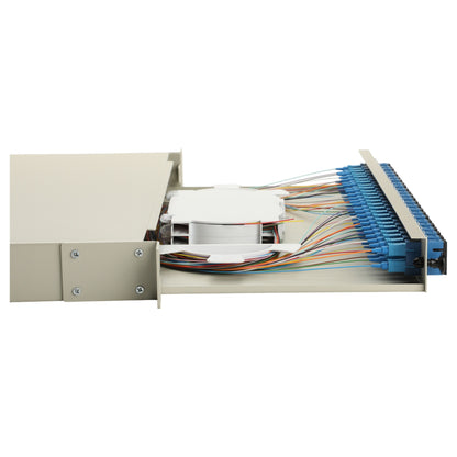 Equip LWL-Spleißkasten 24-Port SC-Duplex OS2 1U komplett gr
