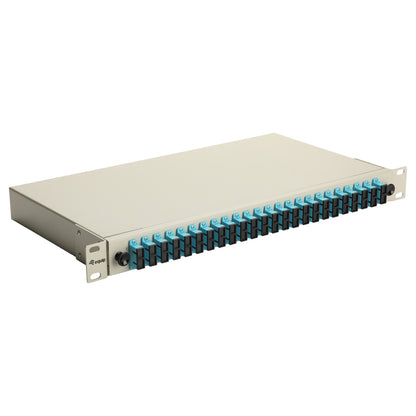 Equip LWL-Spleißkasten 24-Port SC-Duplex OM3 1U komplett gr
