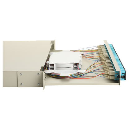 Equip LWL-Spleißkasten 24-Port SC-Duplex OM3 1U komplett gr