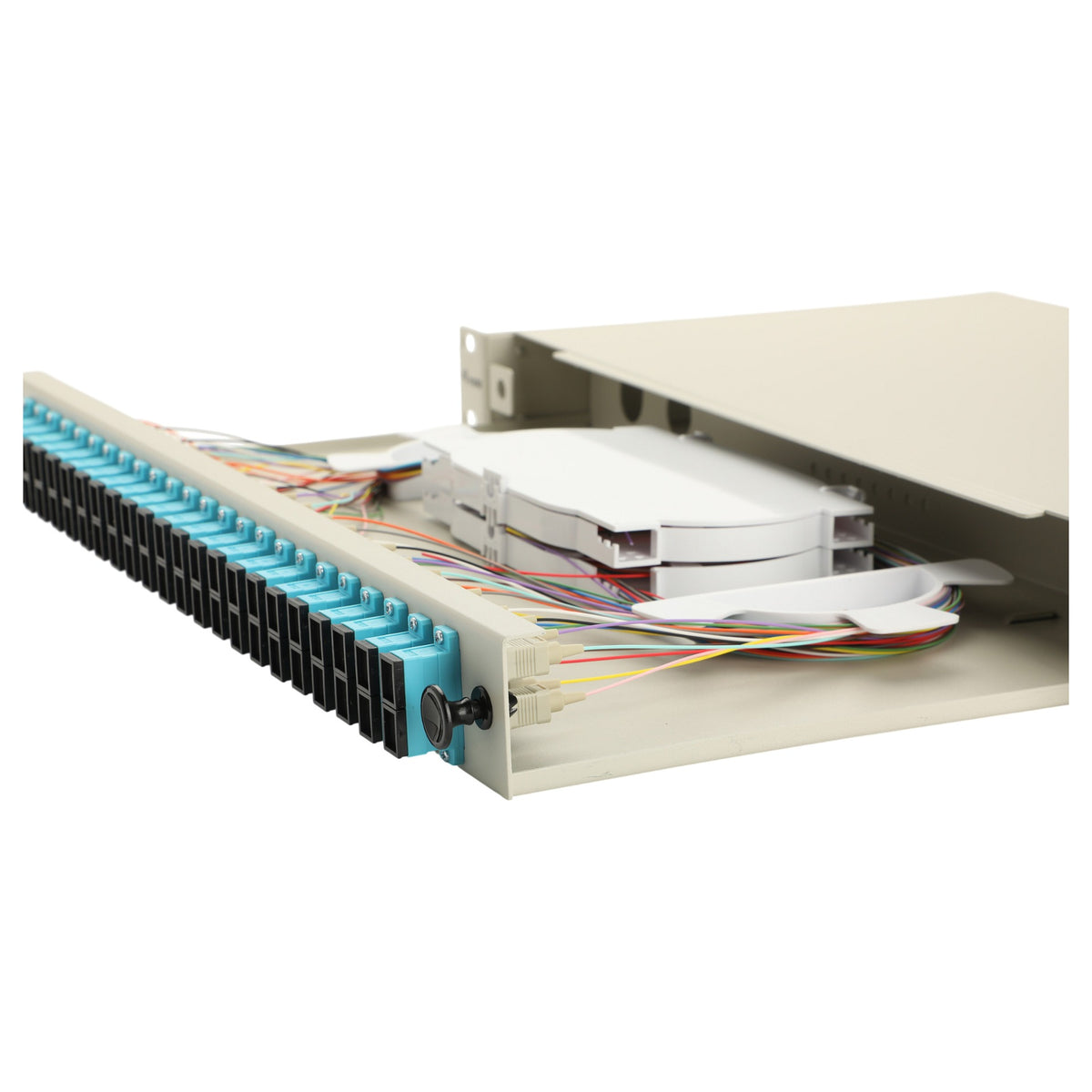 Equip LWL-Spleißkasten 24-Port SC-Duplex OM3 1U komplett gr