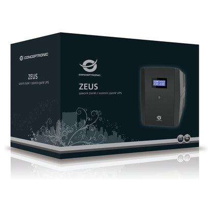 CONCEPTRONIC USV 1200VA/720W/2xSchuko/3xIEC/USB/RJ45/AVR sw