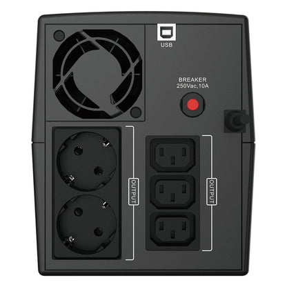 CONCEPTRONIC USV 1200VA/720W/2xSchuko/3xIEC/USB/RJ45/AVR sw