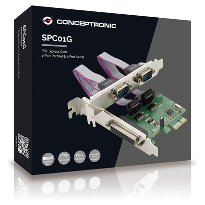 CONCEPTRONIC PCIe1x Card 2xRS232-Seri./1xParal. 2.5Gbps