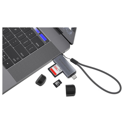 CONCEPTRONIC Kartenleser USB-A/-C3.2->TF/Micro-SD3.0 schwarz