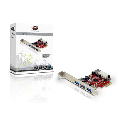 CONCEPTRONIC PCIe1x Card 3xUSB-A Ext./1xUSB-A Int. 5Gbps