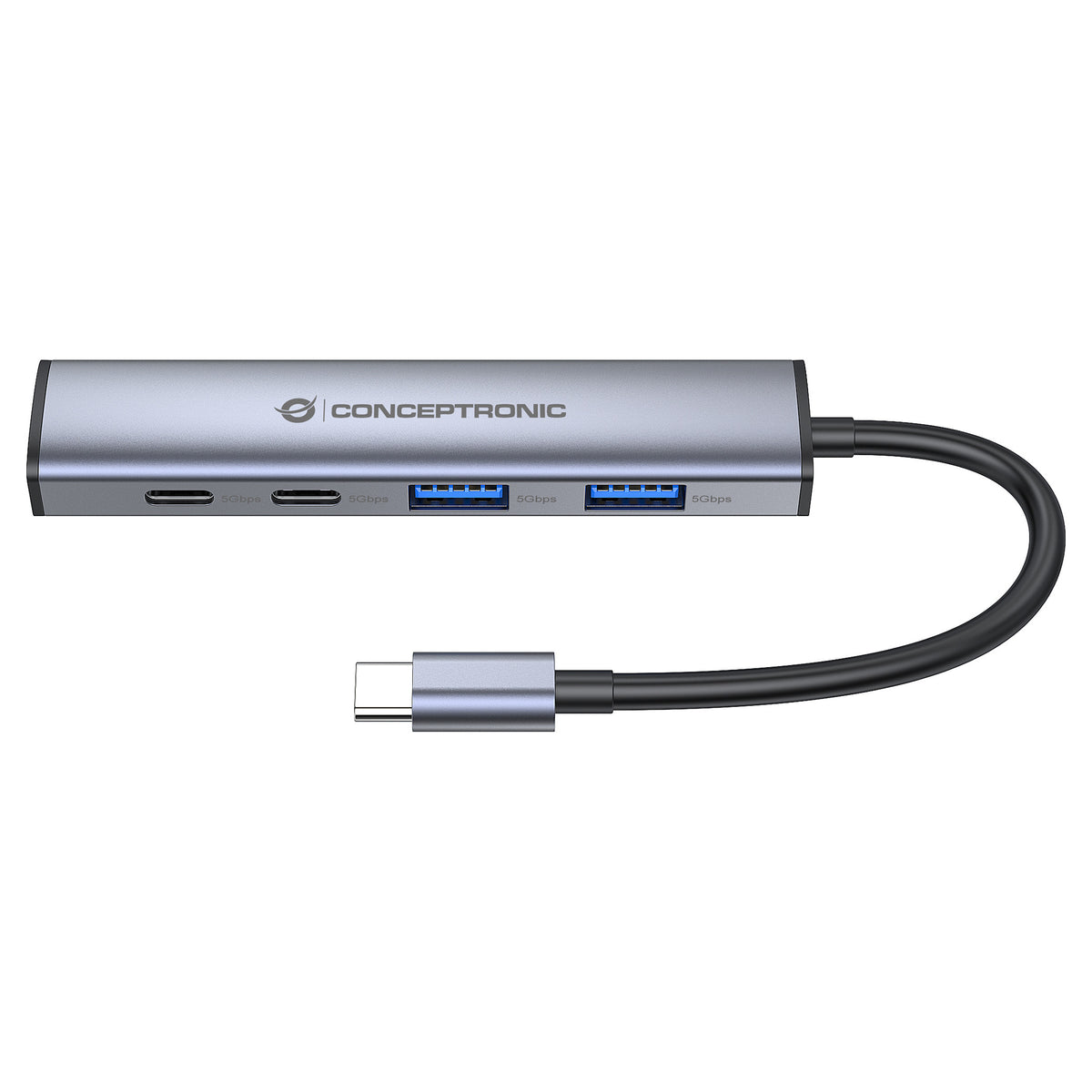 CONCEPTRONIC 4-1 Dock USB-C->2xUSB-C/2xUSB-A/100WPD gr
