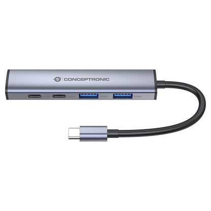 CONCEPTRONIC 4-1 Dock USB-C->2xUSB-C/2xUSB-A/100WPD gr