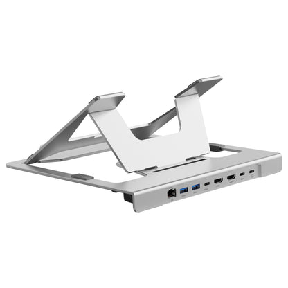 Notebook Halterung + 7-in-1 Docking silber