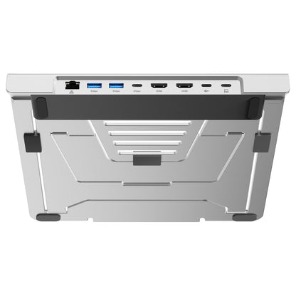 Notebook Halterung + 7-in-1 Docking silber