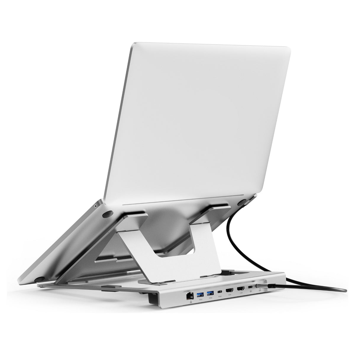 Notebook Halterung + 7-in-1 Docking silber
