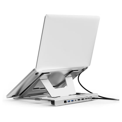 Notebook Halterung + 7-in-1 Docking silber